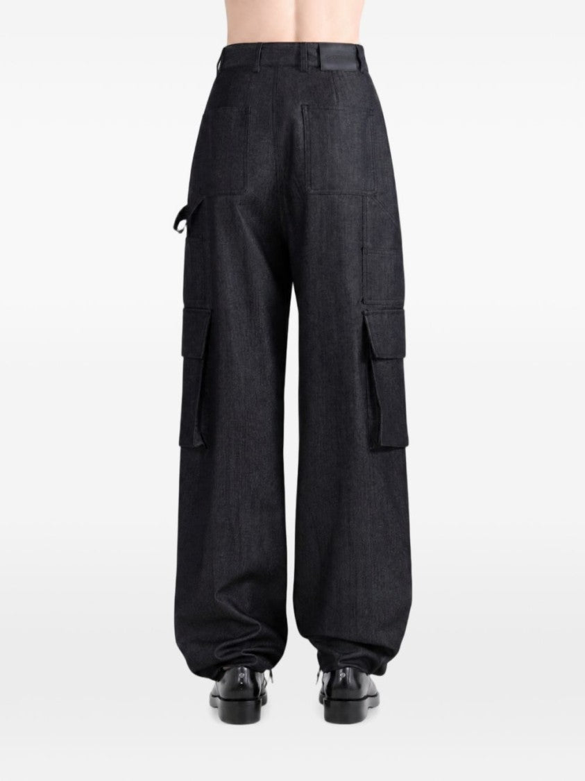 Balenciaga Relaxed Wide-Leg Multi-Pocket Cargo Pants
