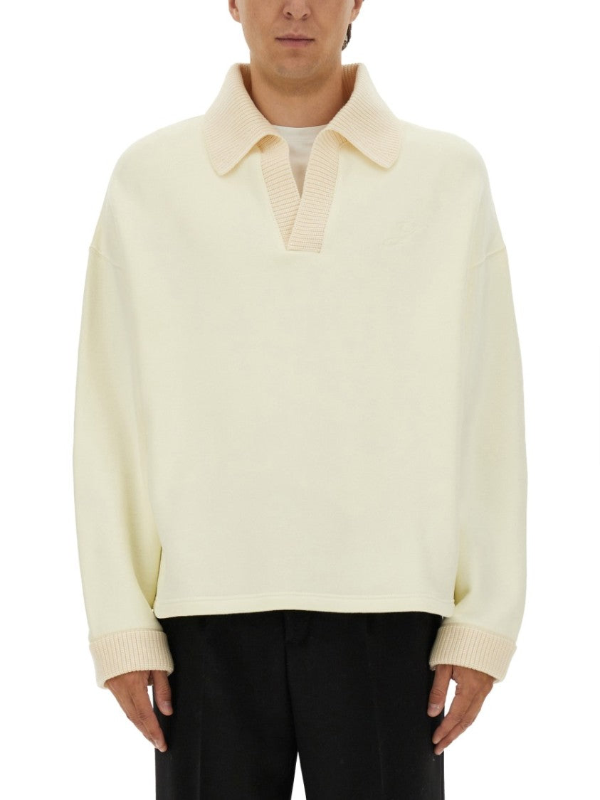 Jacquemus Long Sleeve "Stitch" Polo Shirt
