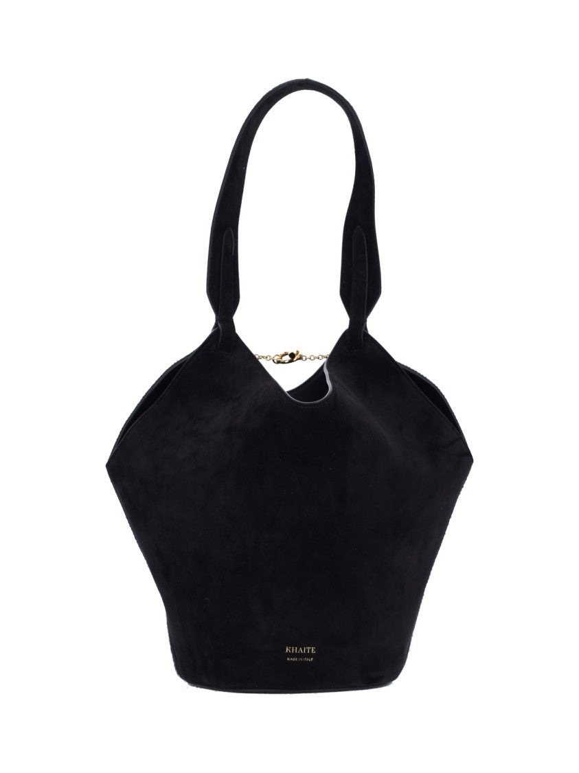 Khaite "Lotus" Bag In Black Calfskin Front