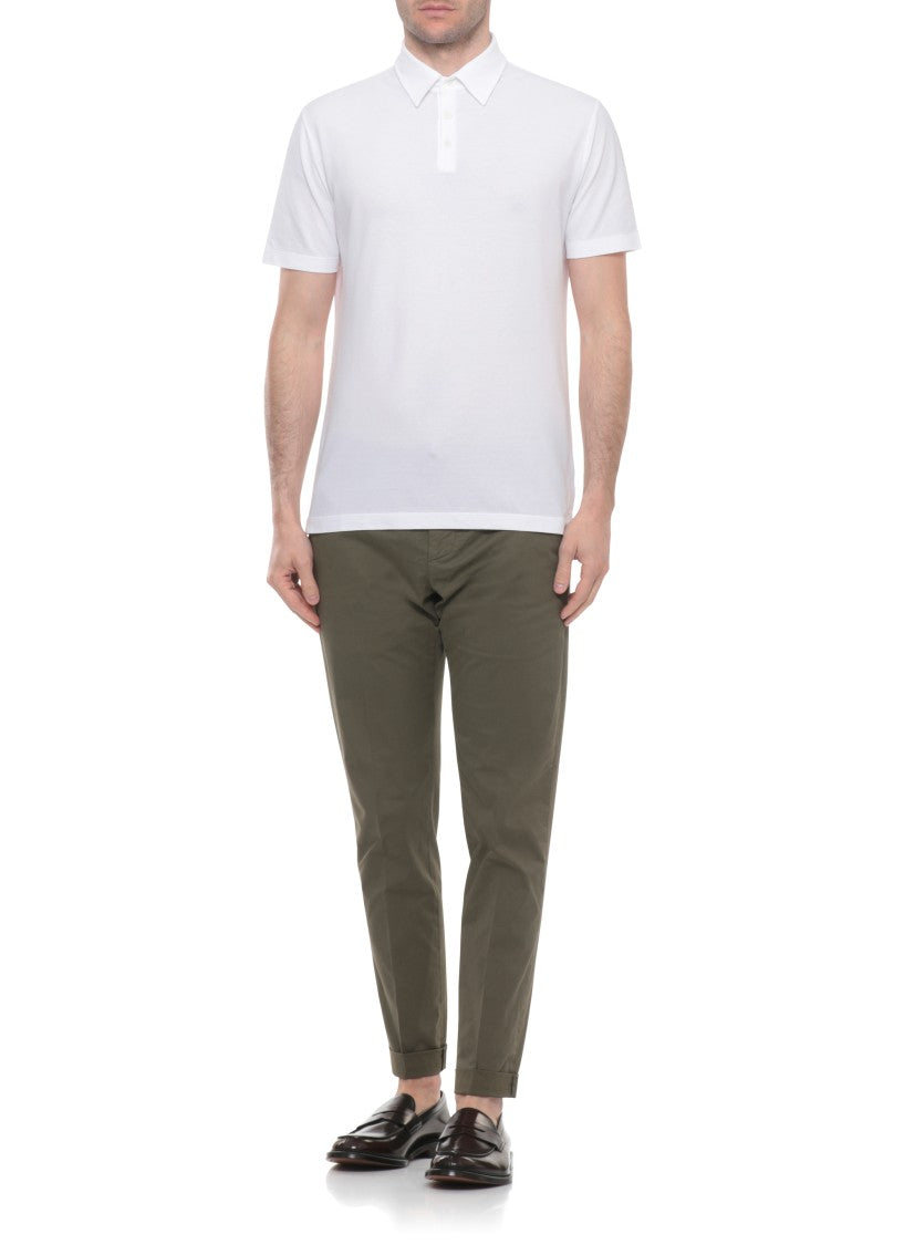 Zanone White Cotton Polo Shirt