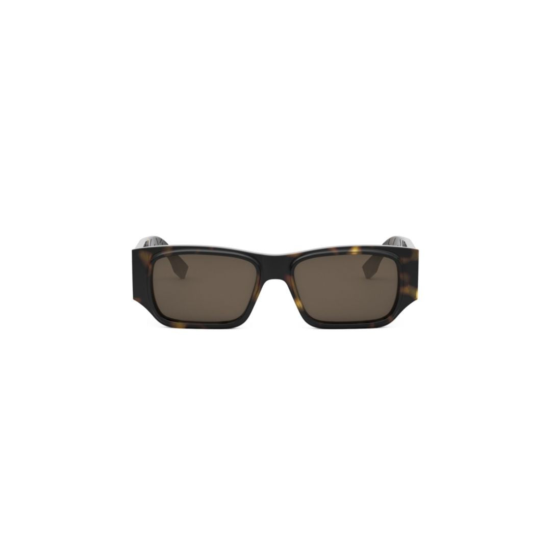 Fendi Fe40144i Rectangular Tortoiseshell Sunglasses