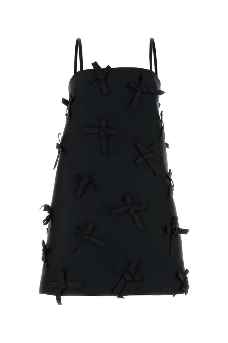 Jil Sander Black Satin Mini Dress
