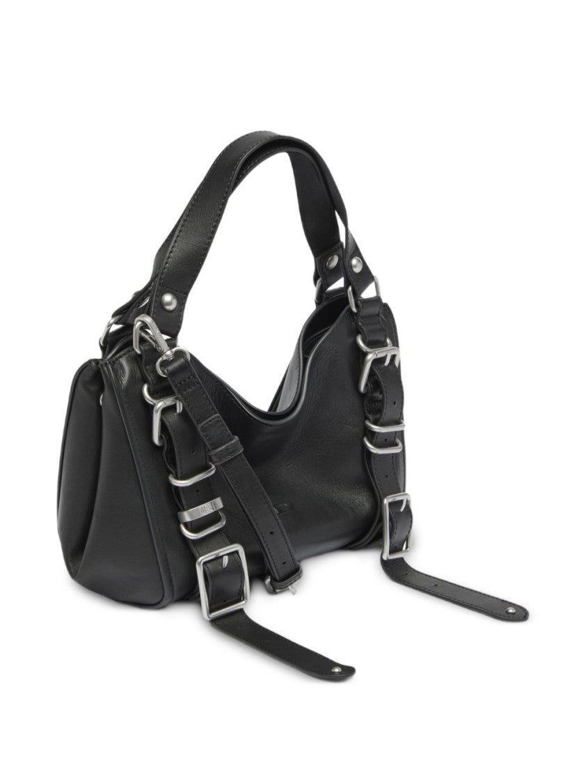 Diesel Black Structured Silk-Nylon Shoulder Bag