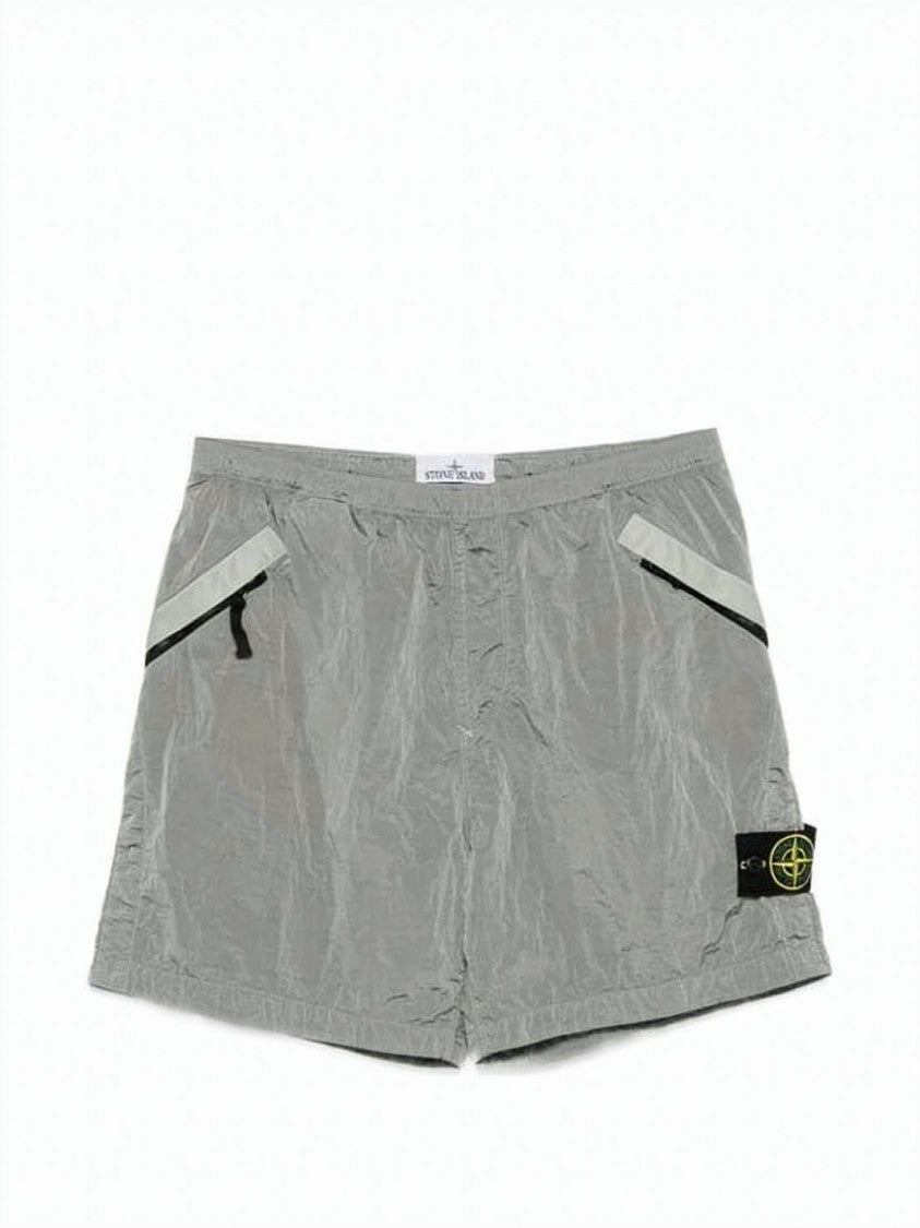 Stone Island Lightweight Relaxed-Fit Shorts With Distinctive Patch Logo