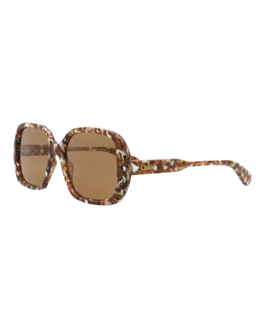 Chloé Square-Frame Sunglasses In Recycled Acetate
