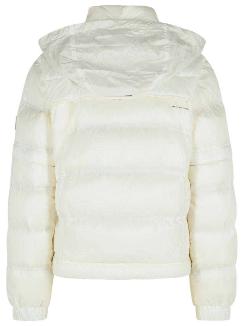 Moncler Grenoble 'Mauduit' White Polyester Bomber Jacket