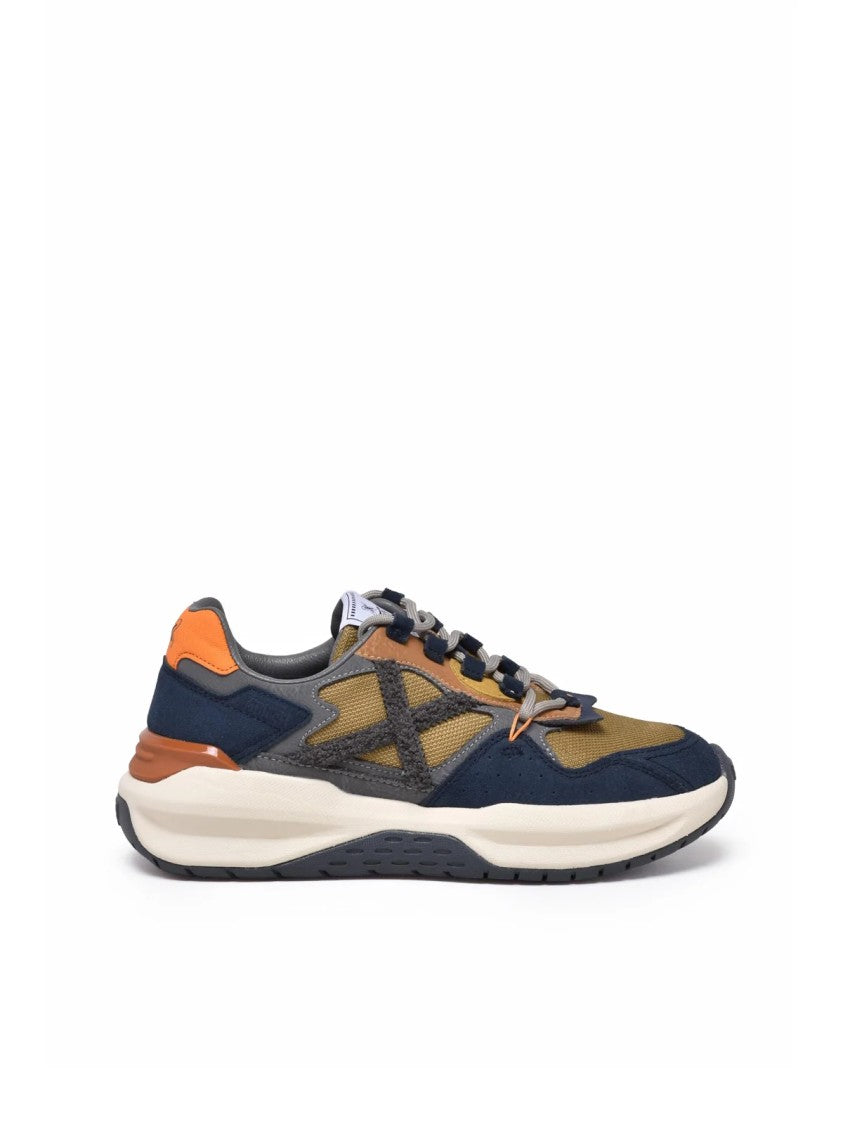 Munich Blue Mesh Suede Sneakers