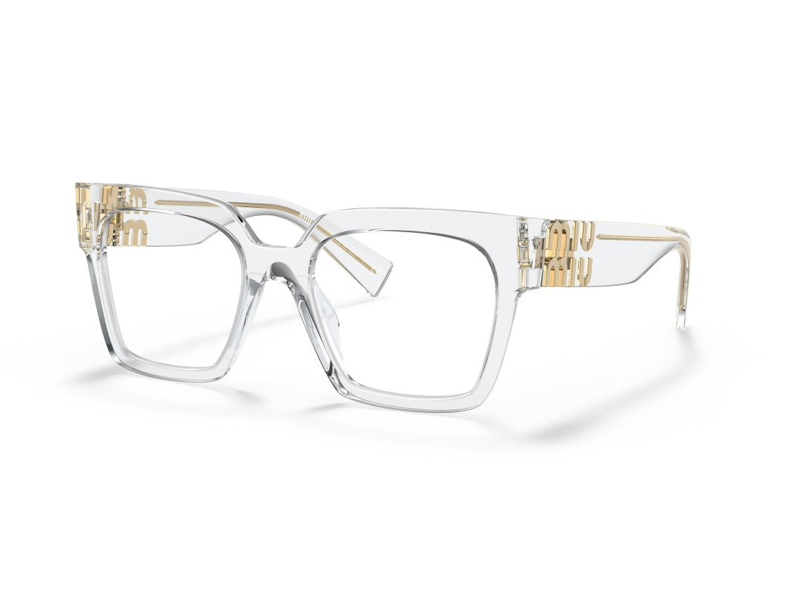 Miu Miu Transparent Oversized Square Acetate Frame Eyeglasses