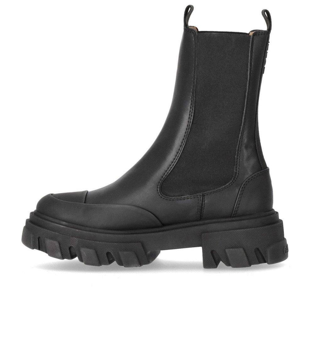 Ganni Black Mid Chelsea Boot