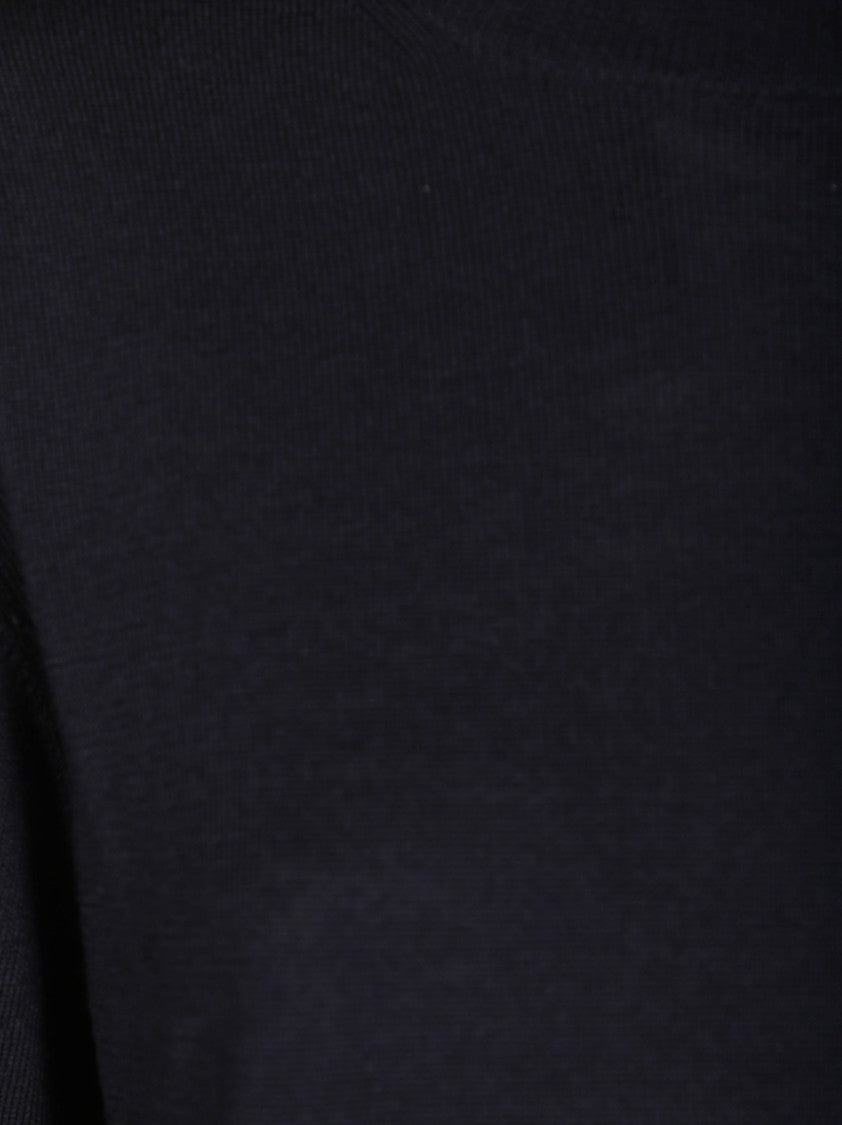 Daniele Fiesoli Fitted Blue Merino Turtleneck Sweater
