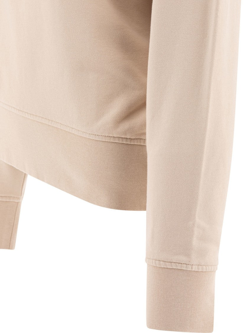 Pinko Beige Graphic Cotton Sweatshirt