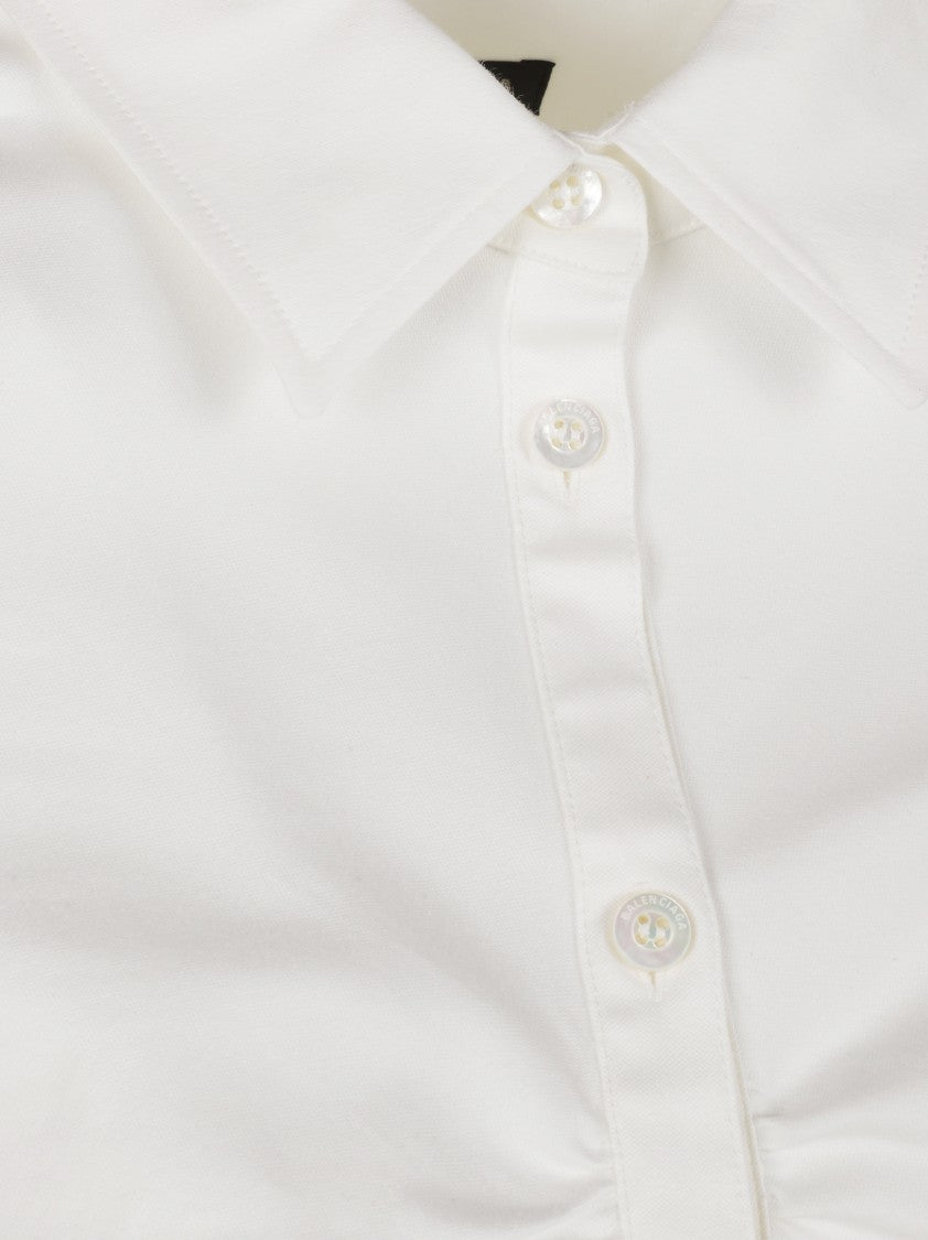 Balenciaga Fitted White Shirt With Classic Collar