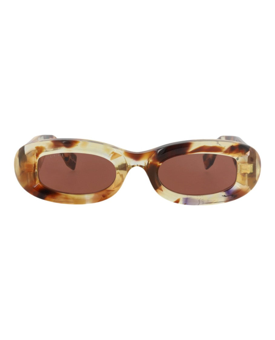 Gucci Round-Frame Recycled Acetate Sunglasses