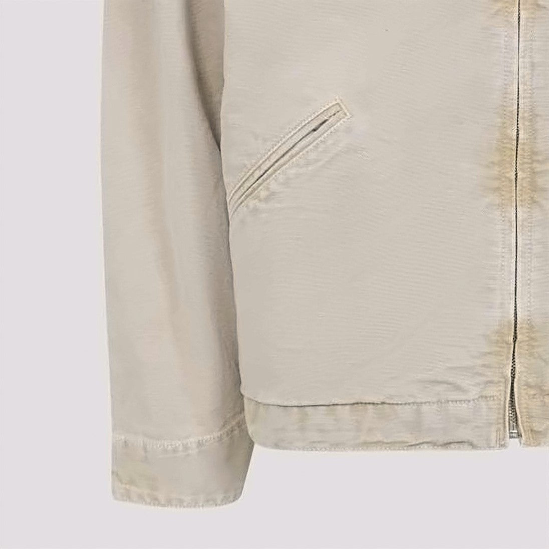Carhartt Wip Deconstructed Canvas Jacket With Front Zipper And Vintage Appeal