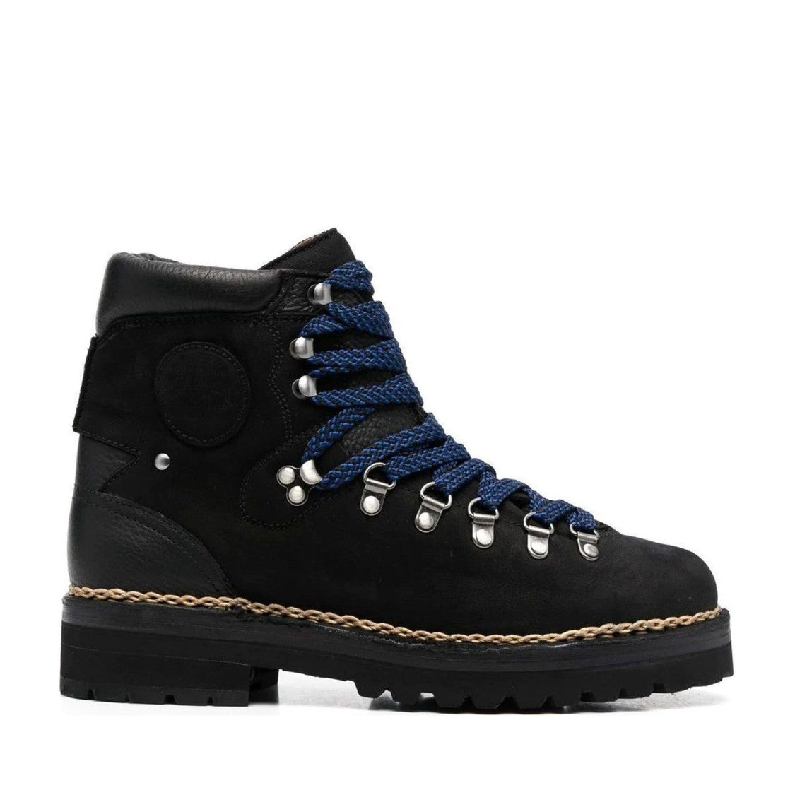 Polo Ralph Lauren Black Leather Mid-Cut Padded Collar Boots