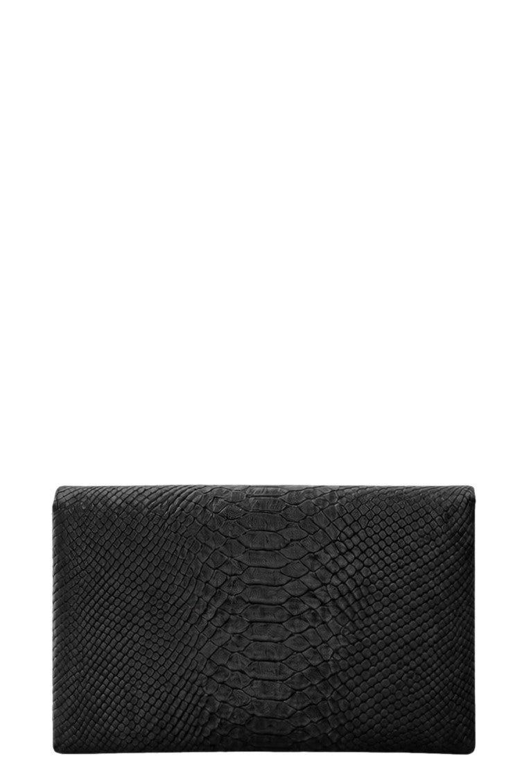 Elisabetta Franchi Rectangular Handbag With Textured Snakeskin Pattern And Chain Strap