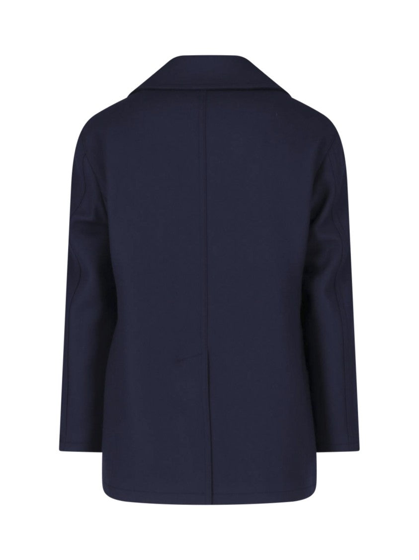 Tagliatore Blue San Francisco Double-Breasted Wool Coat