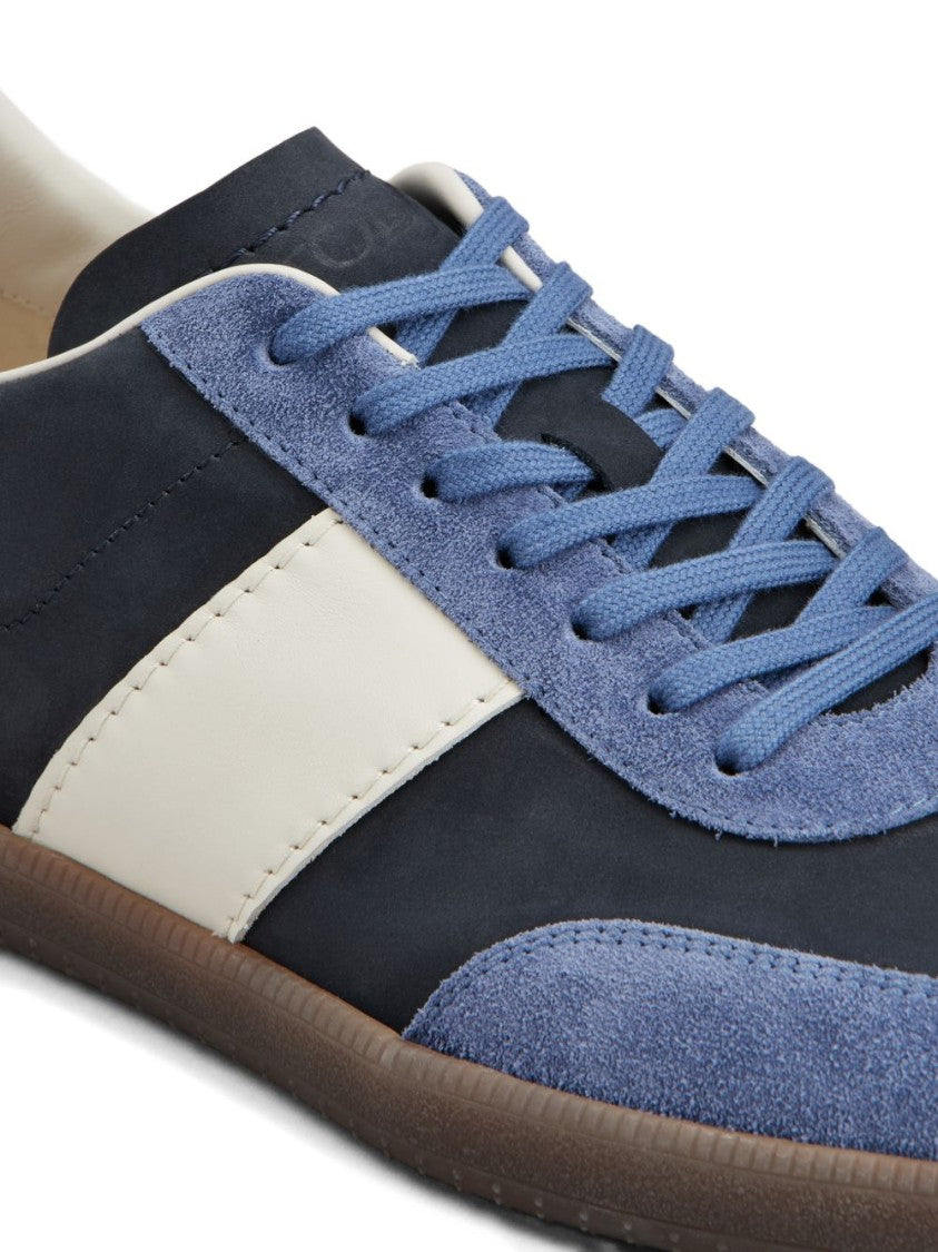 Tod's Low-Top Sneakers With Blue Suede Stripe And Contrast Details