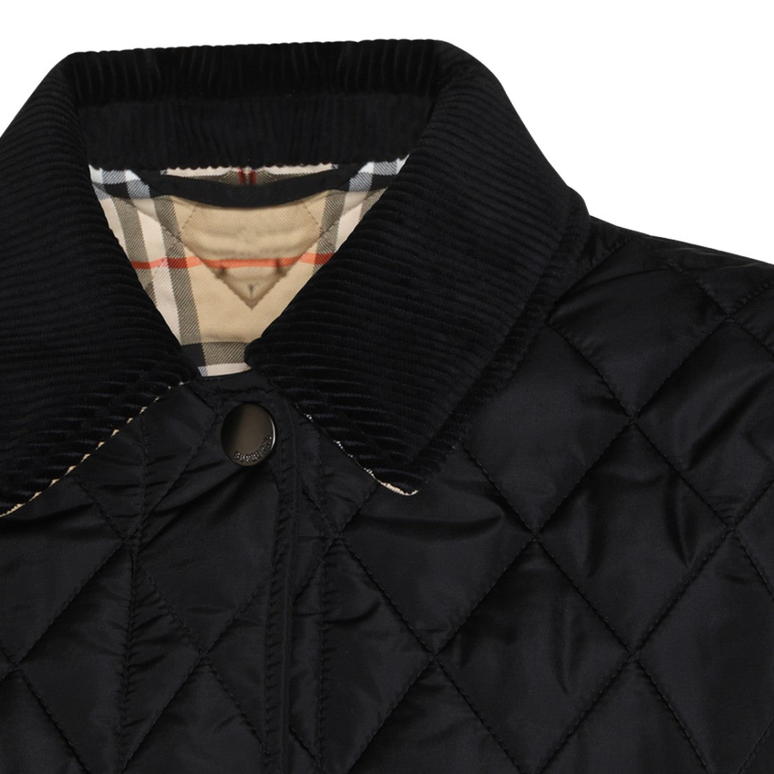 Burberry Diamond-Quilted Corduroy-Collar Jacket