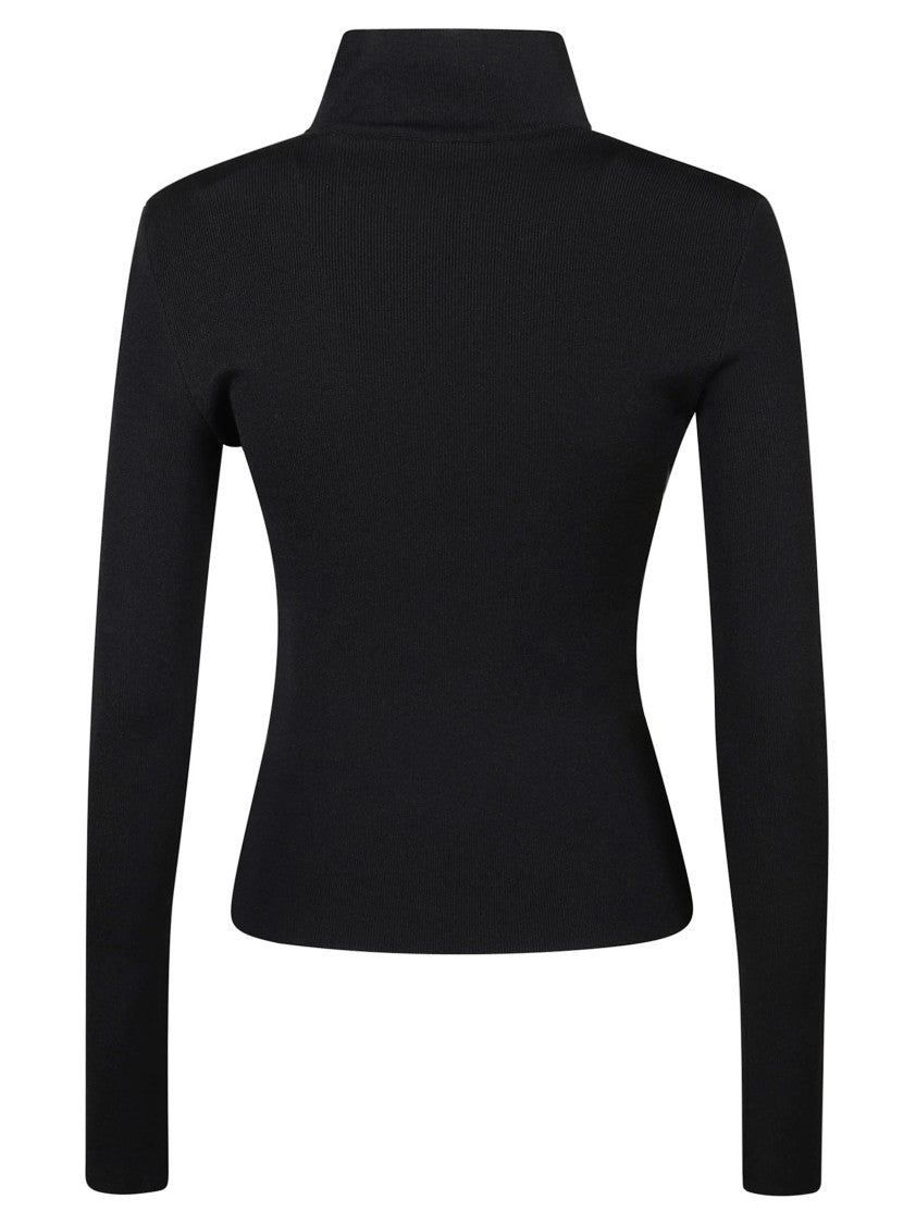 Balenciaga Fitted High-Neck Sweater With Subtle Logo