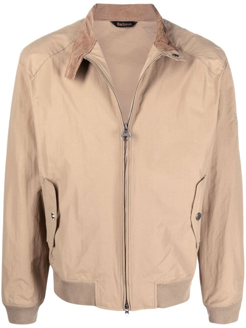 Barbour Tan Brown Multi-Pocket Zip Jacket