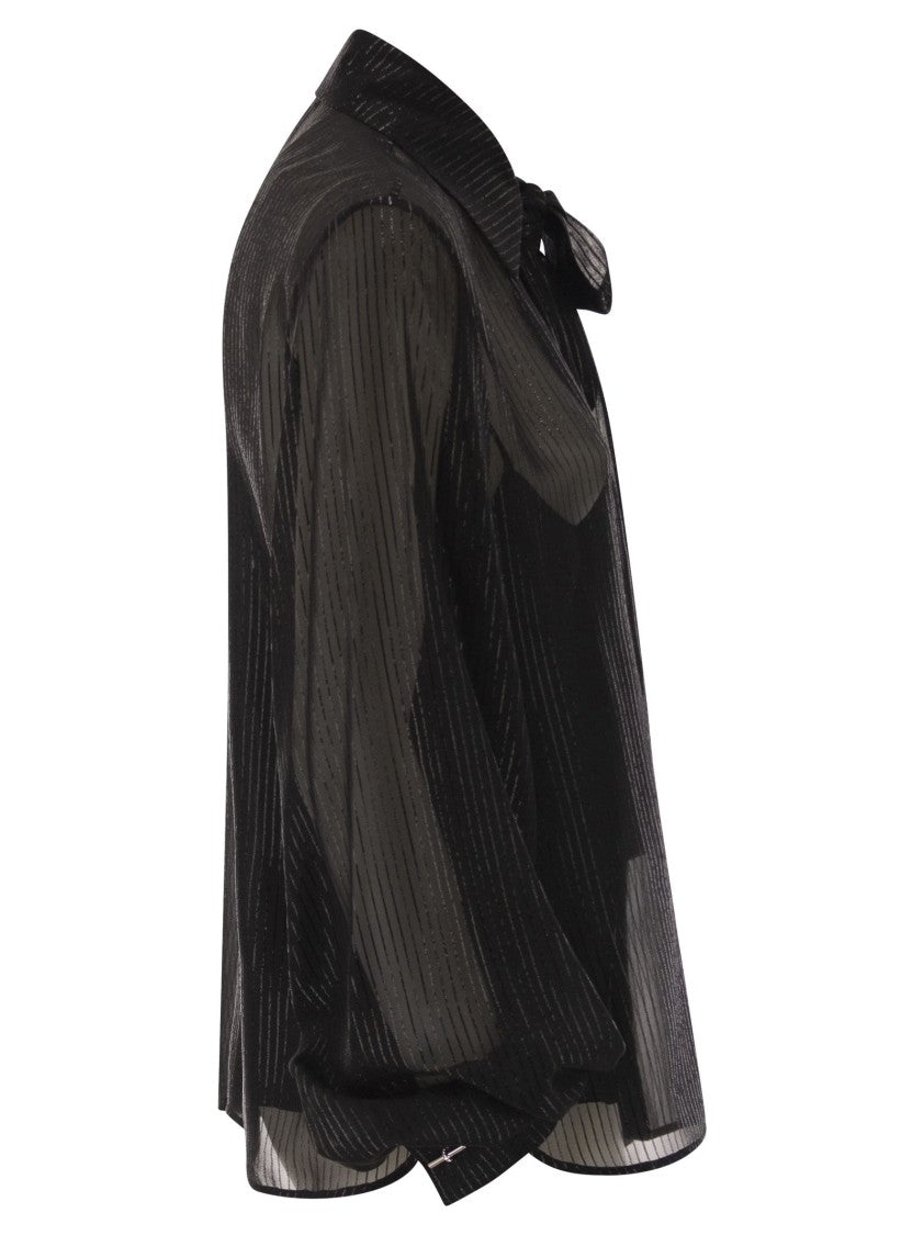 Max Mara Scafati - Striped Silk Chiffon Blouse