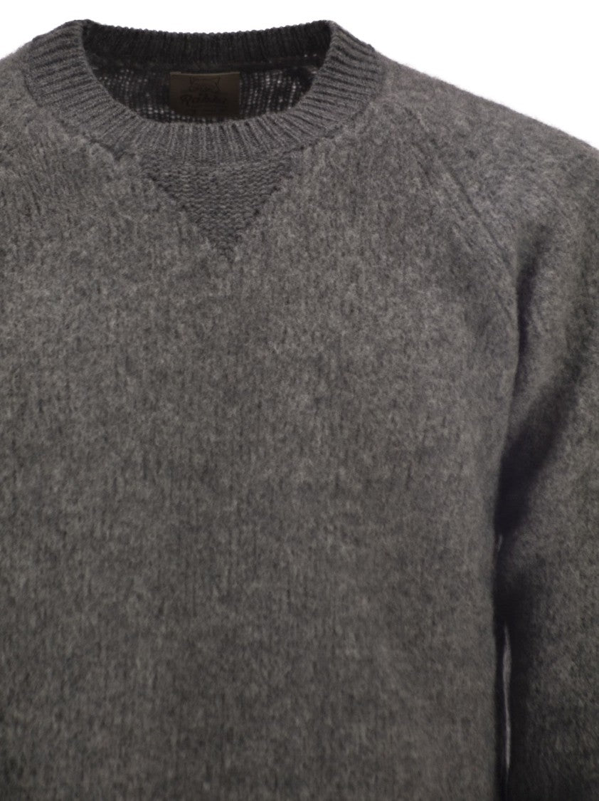 Rakki' Wool Blend Sweatshirt-Style Jumper With Raglan Sleeves