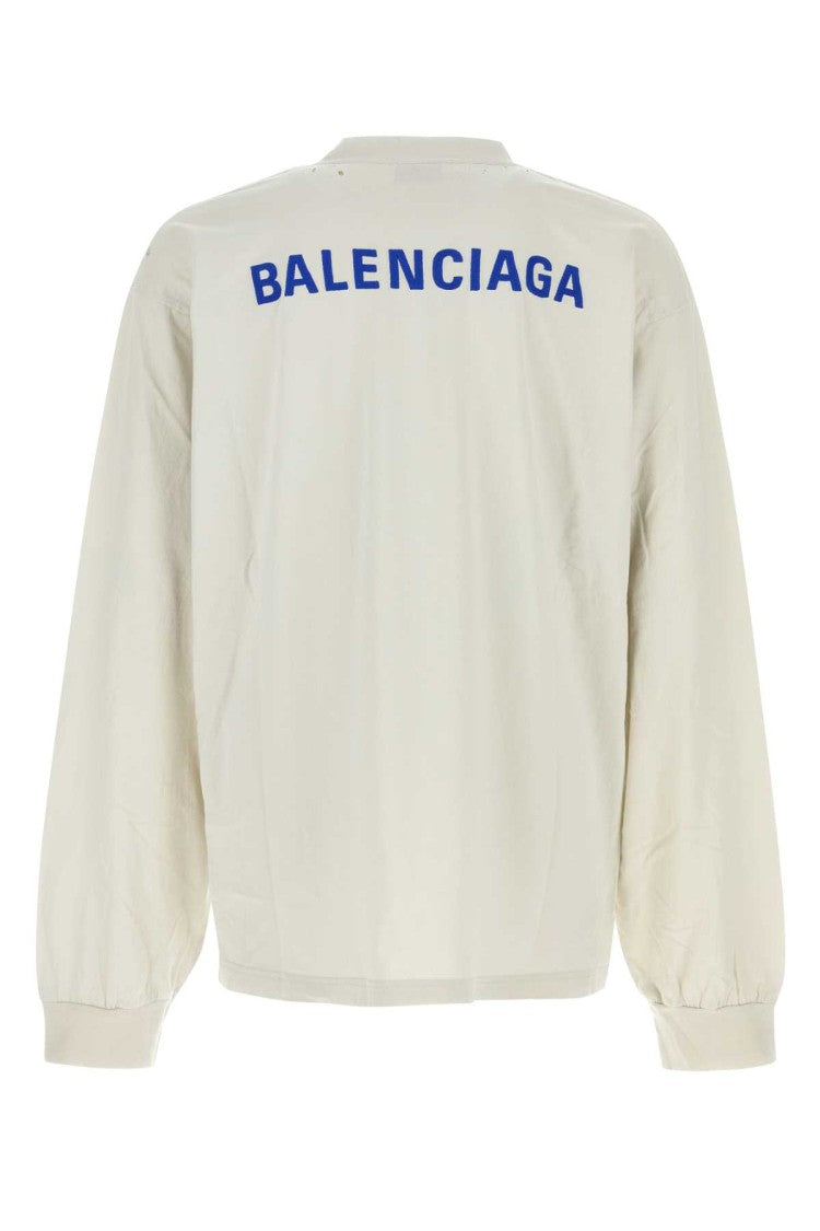 Balenciaga Chalk Cotton T-Shirt