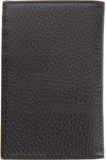 Emporio Armani Textured Black Leather Credit Card Holder