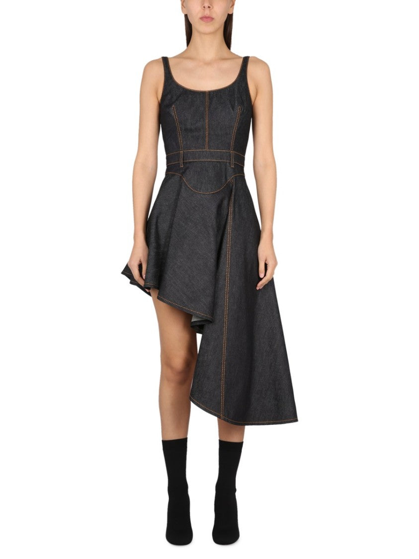 Alexander Mcqueen Denim Dress