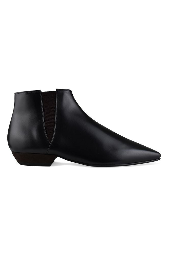 Loro Piana Black Smooth Leather Sumire Boots
