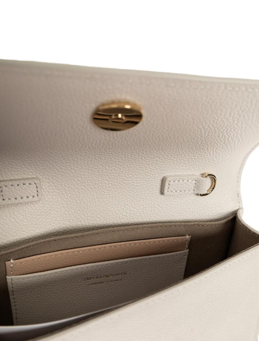 Emporio Armani Dug Grain Finish Chain Shoulder Bag