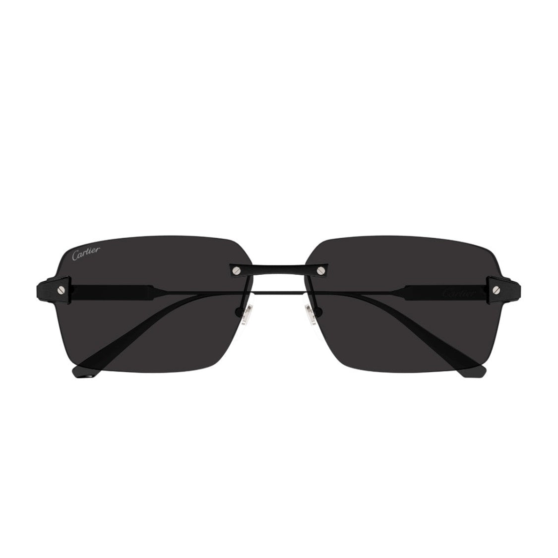 Cartier Santos De Cartier Black Smoke Titanium Sunglasses