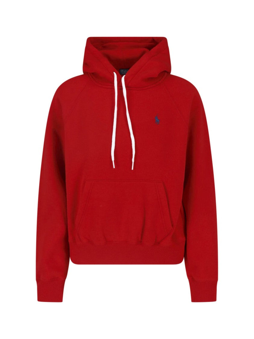 Polo Ralph Lauren Cropped Kangaroo Pocket Embroidered Hoodie