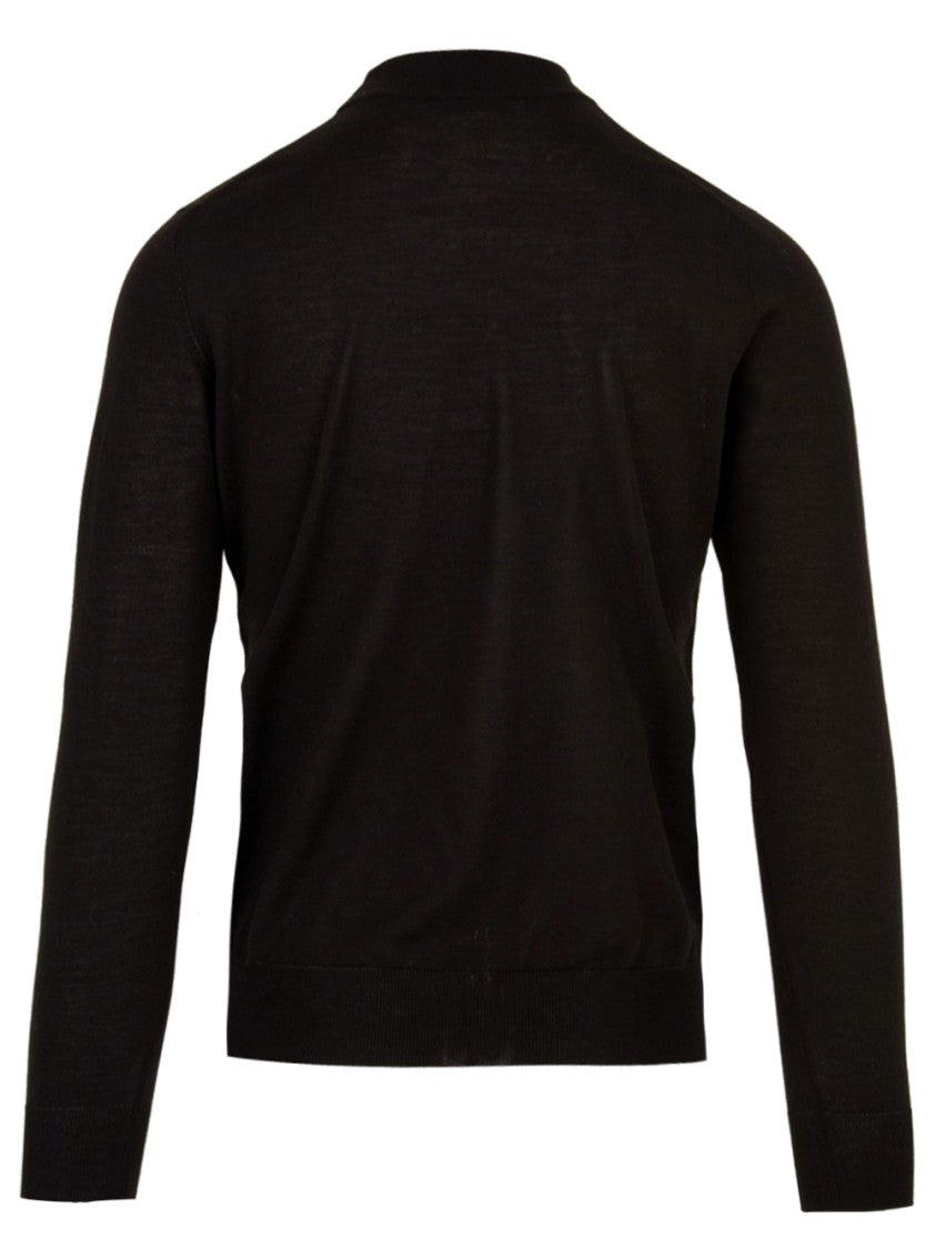 Filippo De Laurentiis Elegant Black Merino Turtleneck Sweater