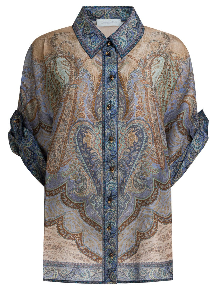 Zimmermann Relaxed Fit Hem Silk Shirt
