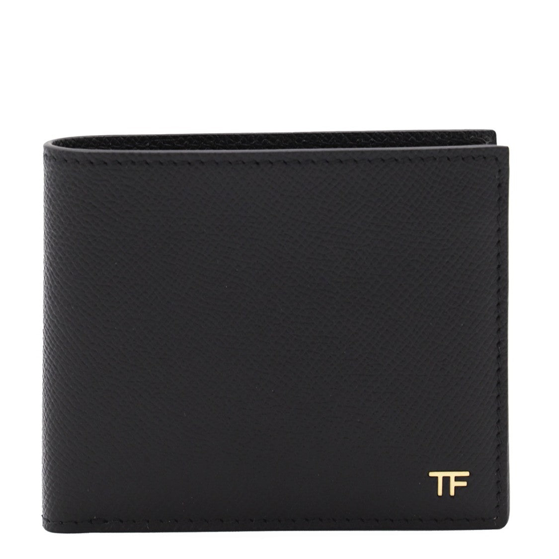 Tom Ford Textured Black Leather Wallet With Logo And Card Slots