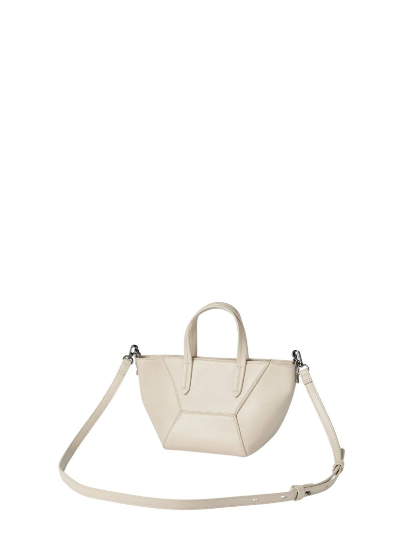 Brunello Cucinelli Ivory Monili Leather Shoulder Bag