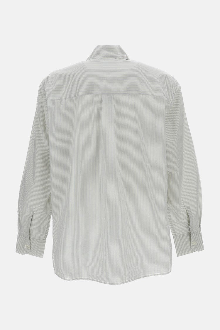 Our Legacy Striped White Cotton-Blend Overshirt