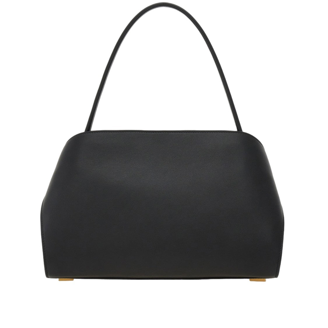 Salvatore Ferragamo Structured Leather Handbag With Gold-Tone Accents