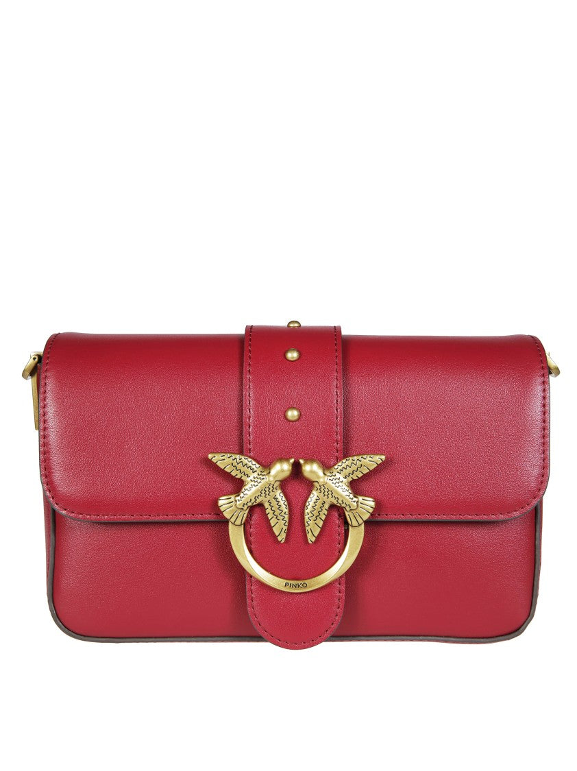 Pinko Classic Slouchy Handbag With Metallic Chain Strap