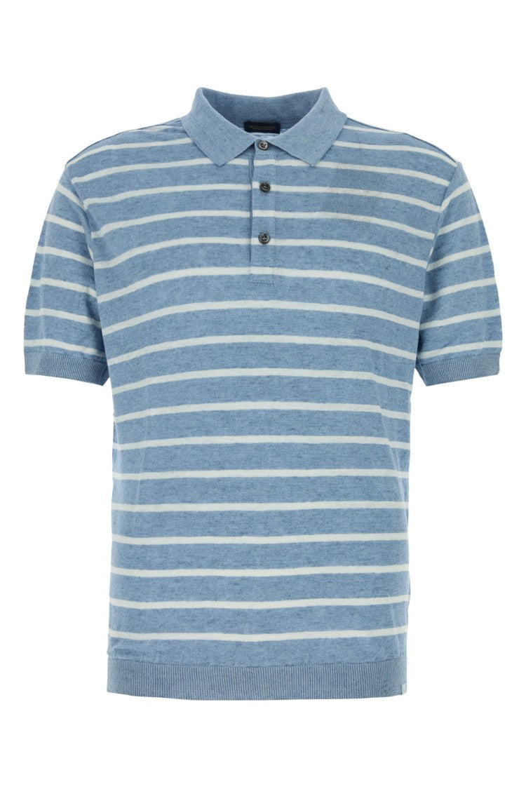 Paul & Shark Alternating Stripe Short-Sleeved Polo With Classic Collar