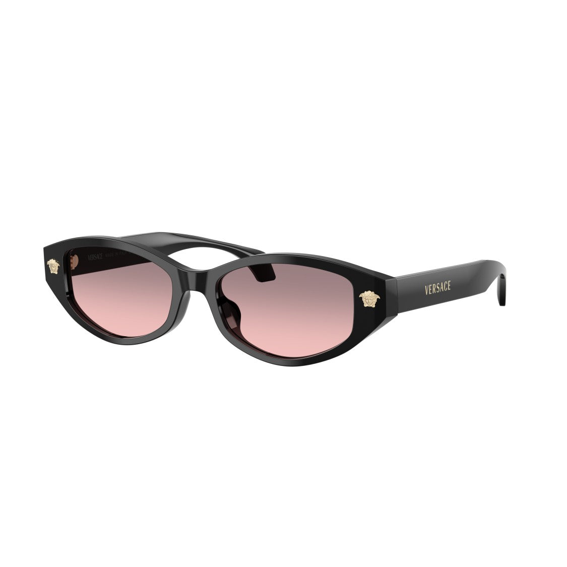 Versace 0Ve4512d Tortoiseshell Acetate Oval Sunglasses With Gold Medusa Accents