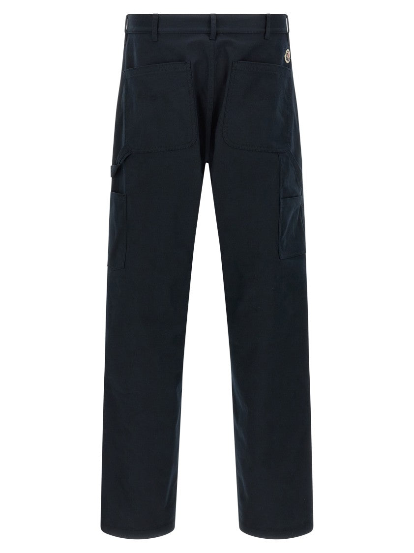 Moncler Stretch Cotton Gabardine Straight-Leg Trousers