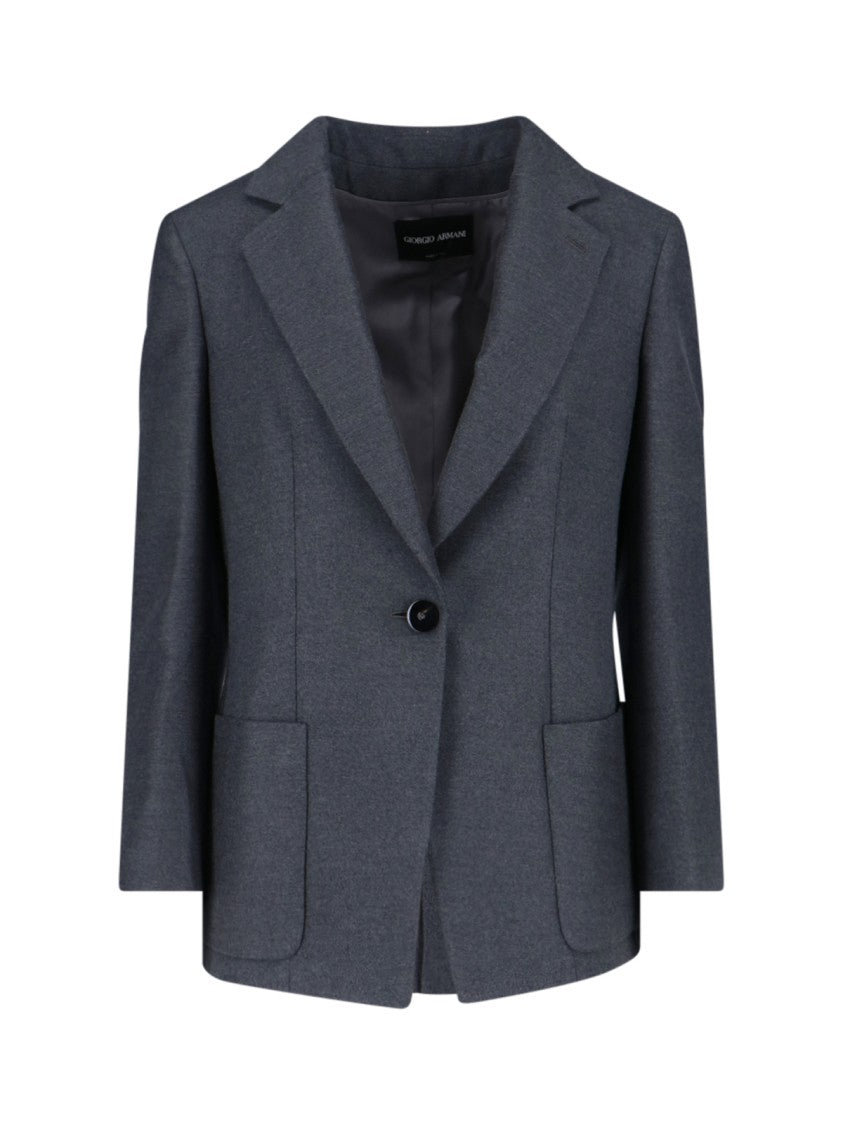 Giorgio Armani Sleek Modern Grey Jacket With Structured Silhouette