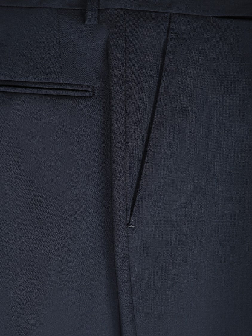 Lardini Micro-Textured Blue Suit With Tailored Fit