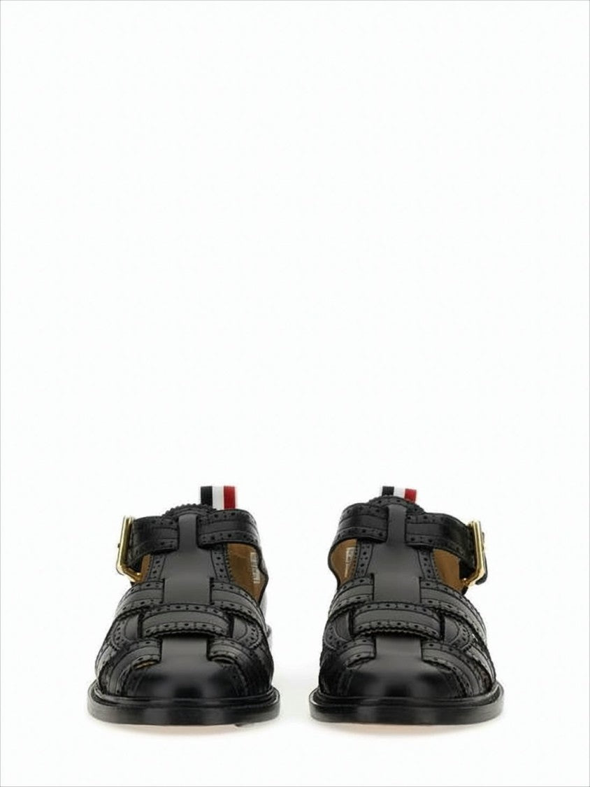 Thom Browne Classic Fisherman Sandals With Intricate Cut-Out Details