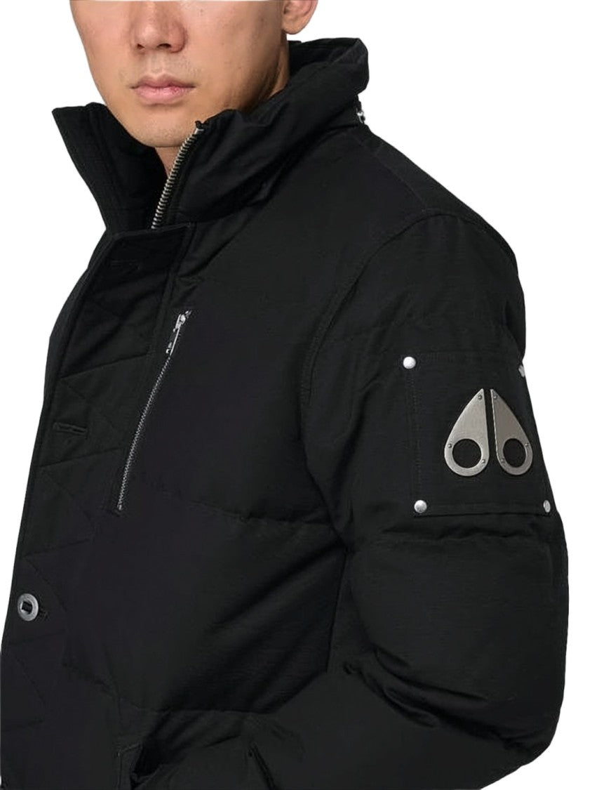 Moose Knuckles Quilted Down Jacket With Detachable Hood