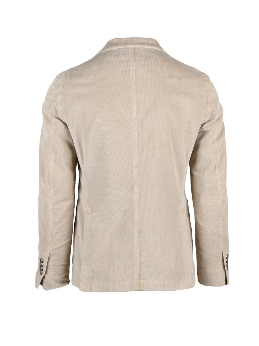 L.B.M. 1911 Double-Breasted Velvet Jacket With Silver-Tone Buttons And Patch Pockets