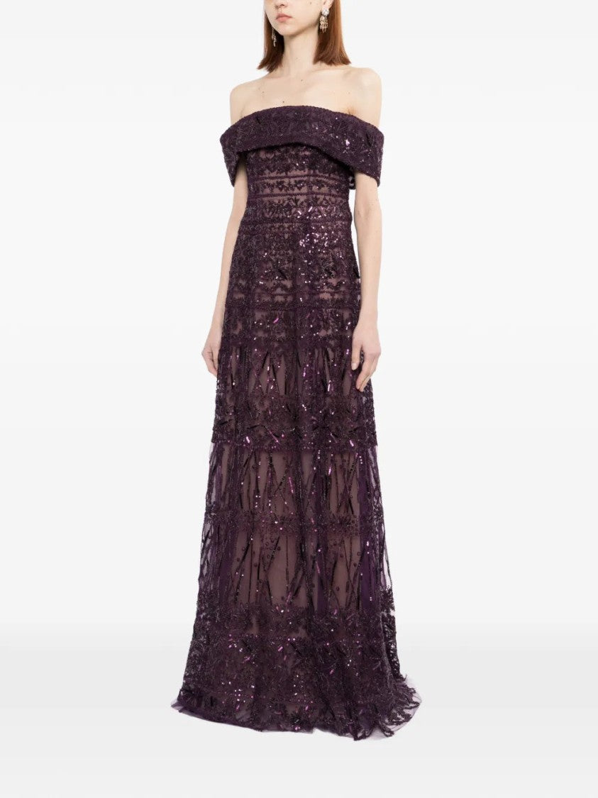 Saiid Kobeisy Beaded Tulle Dress